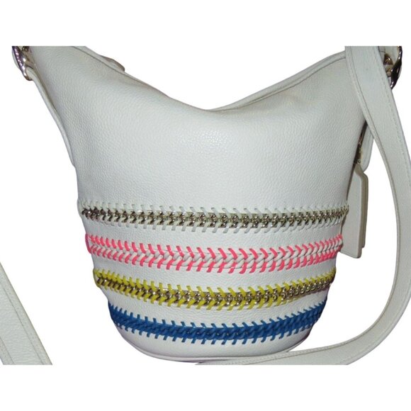 Coach 2015 Leather Chain Whiplash Whipstitch Crossbody Mini Duffle Bag 35373 - Picture 2 of 14